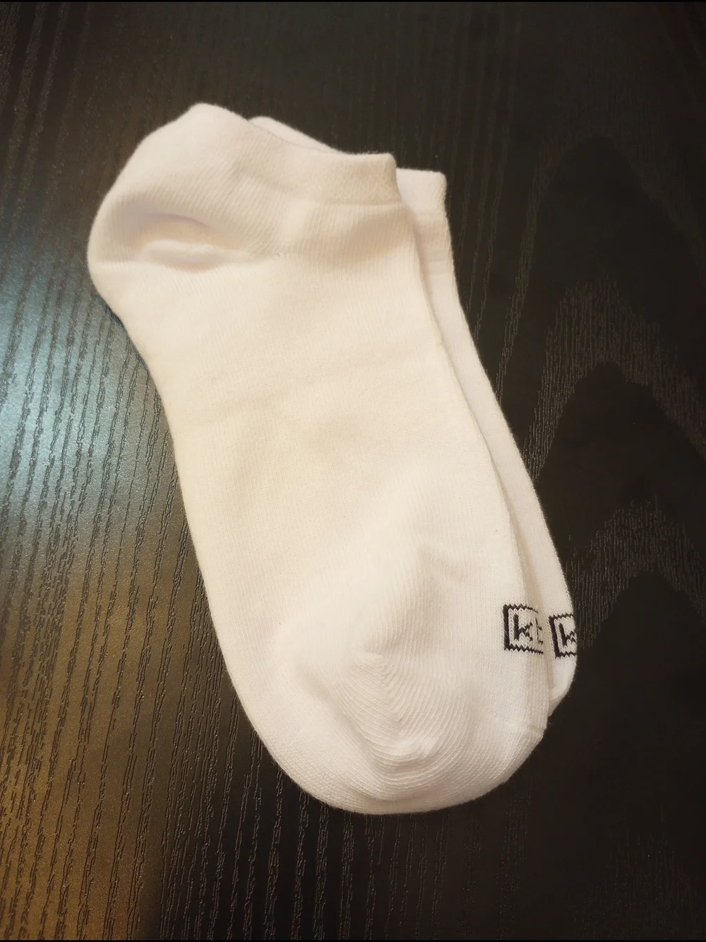 KB White Low-Cut Ankle Cotton Socks